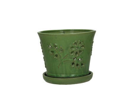 Pot pour Orchidées 19 cm rond avec soucoupe